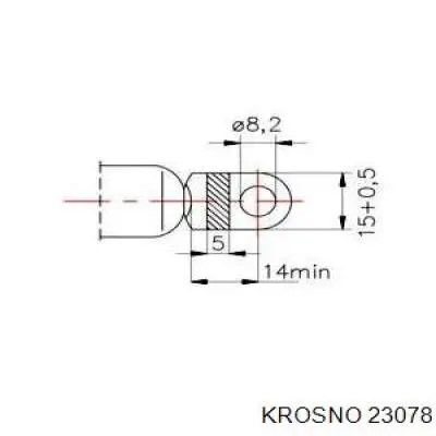 23078 Krosno Амортизатор крышки багажника