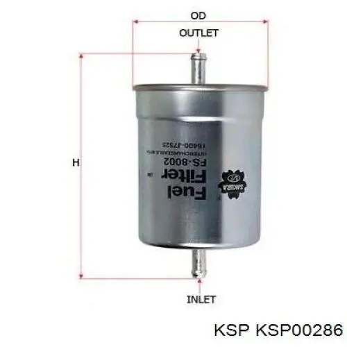 KSP00286 KSP топливный фильтр