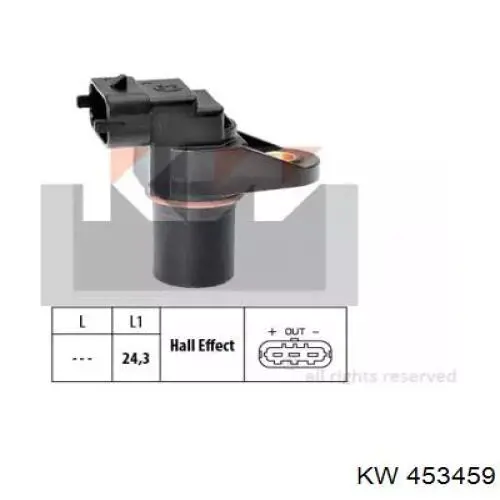 Датчик распредвала 453459 KW AUTOMOTIVE