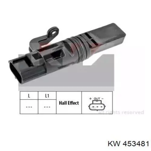 Купить 453481 KW AUTOMOTIVE Датчик скорости вращения вала АКПП