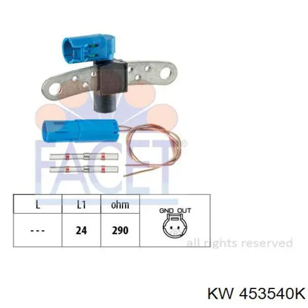 Датчик положения коленчатого вала KW AUTOMOTIVE 453540K цена, от 11.64 USD