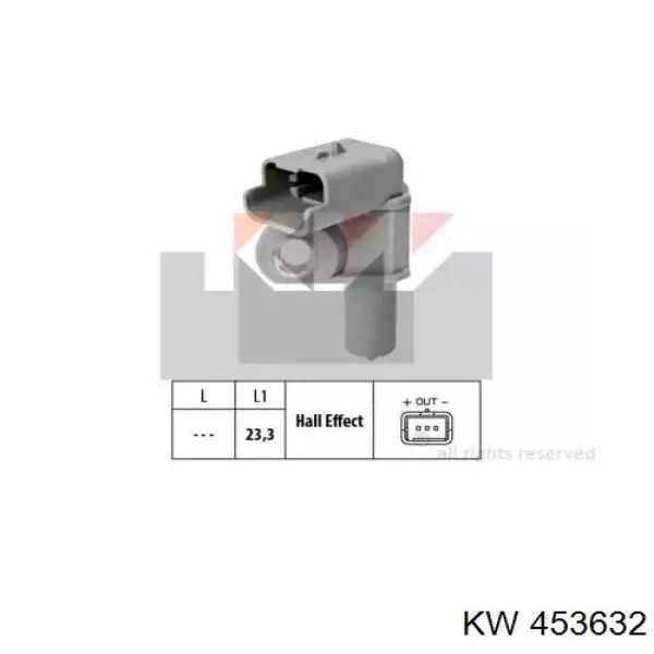 Датчик распредвала 453632 KW