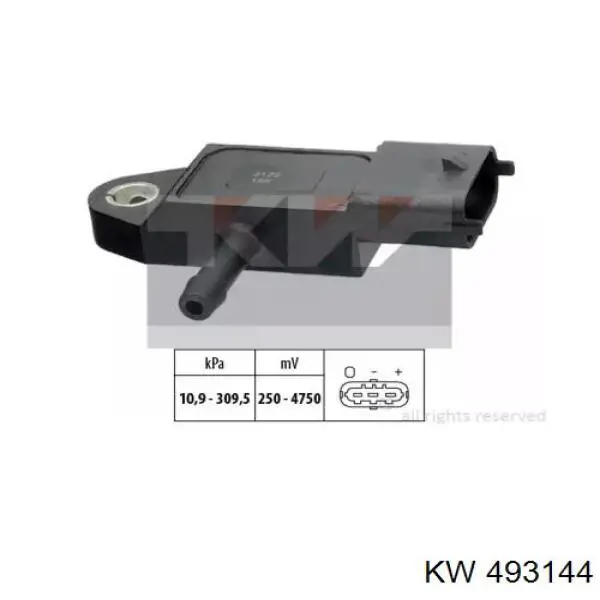 493144 KW AUTOMOTIVE Датчик давления воздуха