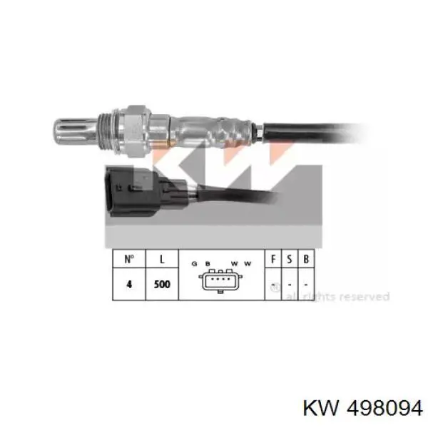 Датчик кислорода после катализатора 498094 KW