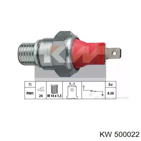 Датчик давления масла 500022 KW