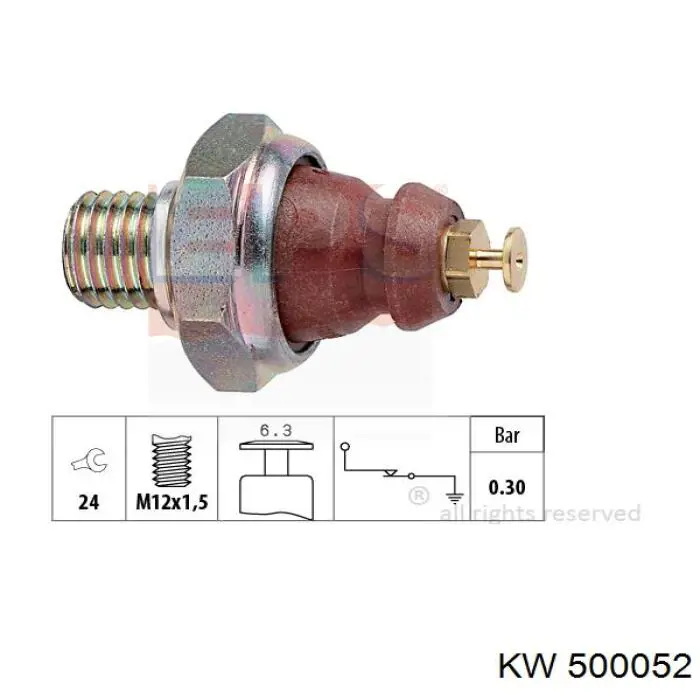 Манометры (указатель давления масла) KW AUTOMOTIVE 500052 цена, от 3.04 USD