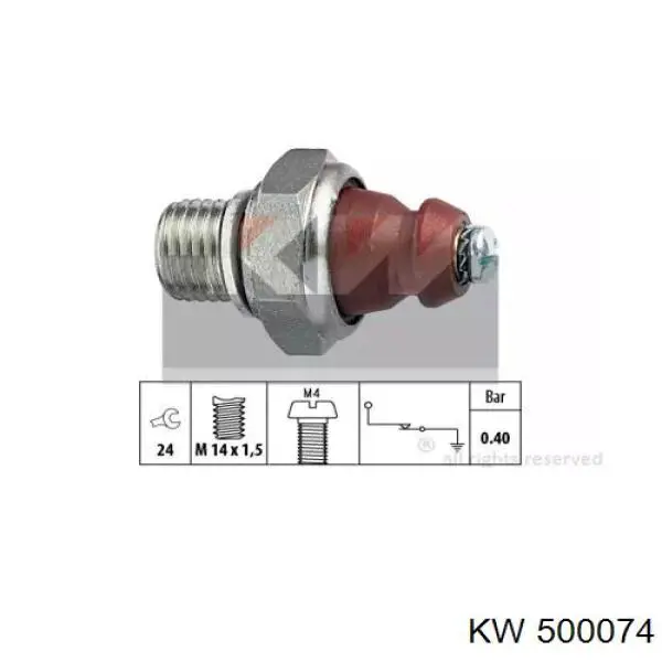 Датчик давления масла 500074 KW