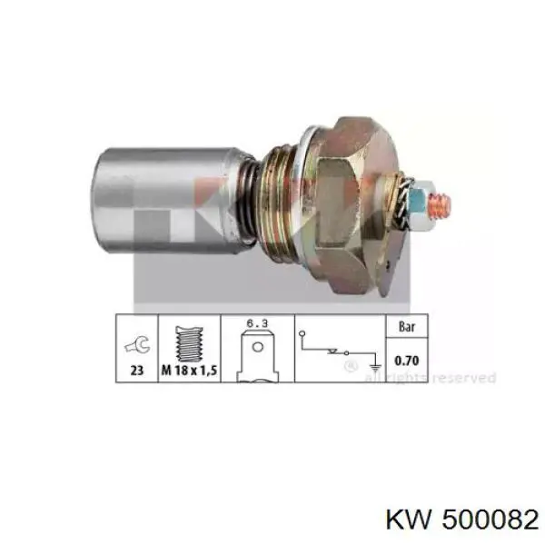 Датчик давления масла 500082 KW