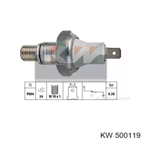 Датчик давления масла 500119 KW