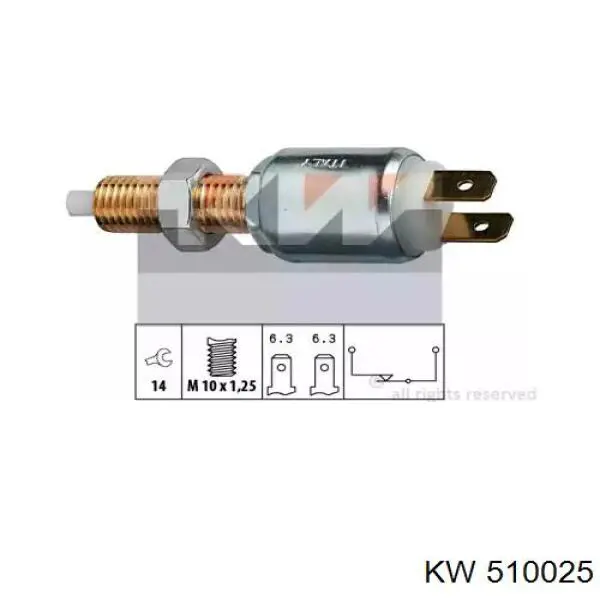 Датчик включения стопсигнала 510025 KW