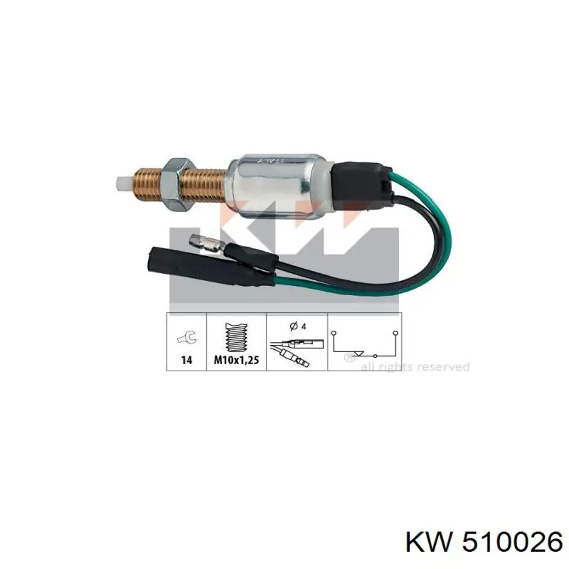 Датчик включения стопсигнала 510026 KW