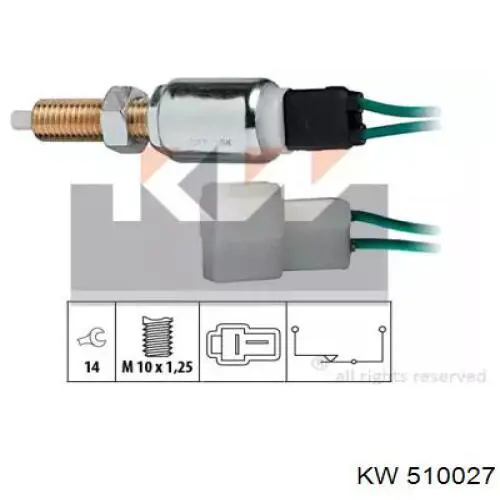 Датчик включения стопсигнала 510027 KW