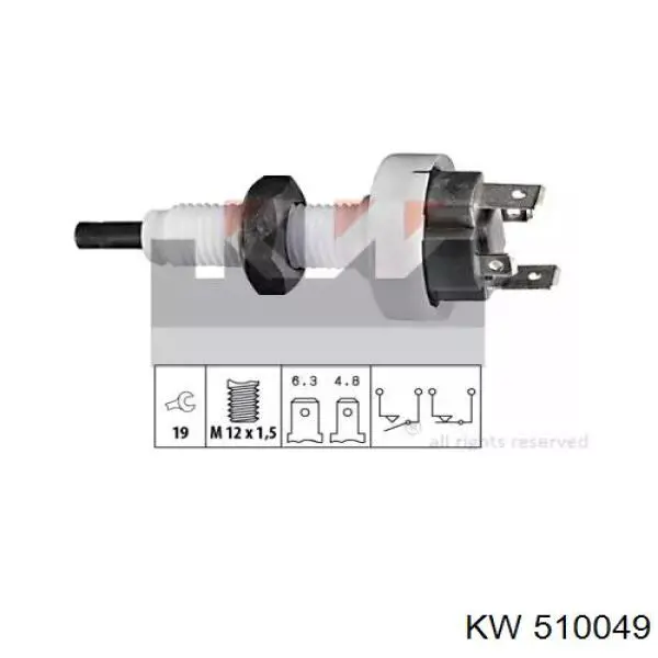 Датчик включения стопсигнала 510049 KW