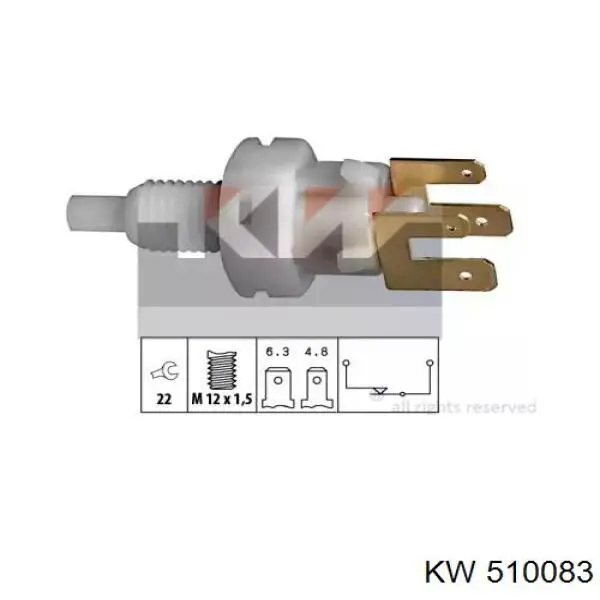 Датчик включения стопсигнала 510083 KW