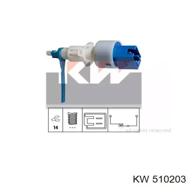 Датчик включения стопсигнала 510203 KW