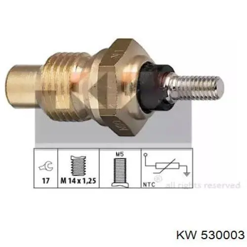 Датчик температуры охлаждающей жидкости 530003 KW