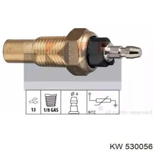 Датчик температуры охлаждающей жидкости 530056 KW