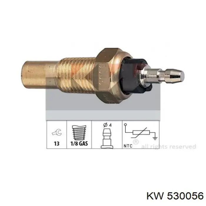 Sensor de temperatura del refrigerante 530056 KW