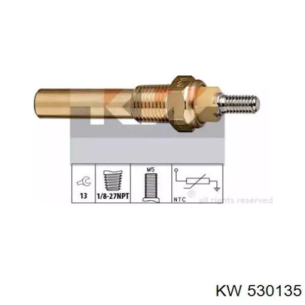 Датчик температуры охлаждающей жидкости 530135 KW
