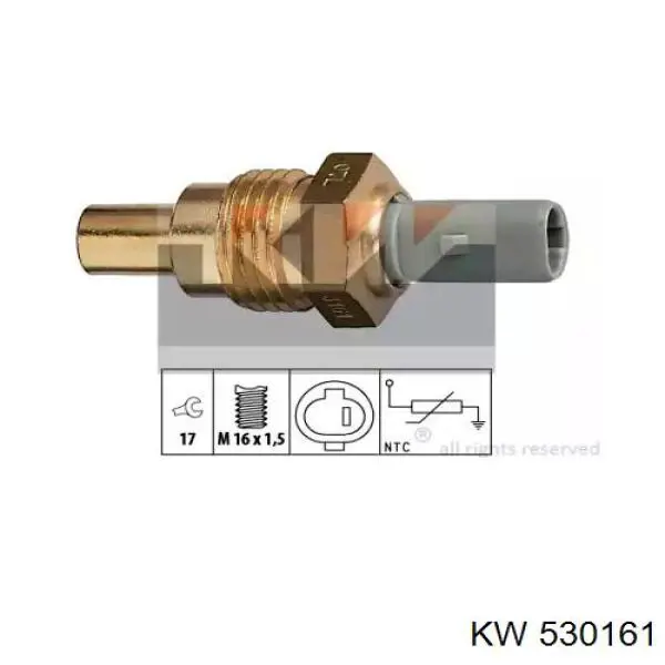 Купить 530161 KW AUTOMOTIVE Термодатчик охлаждающей жидкости