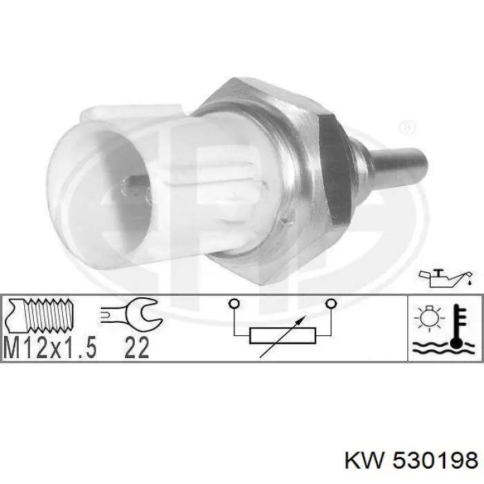 Купить 530198 KW AUTOMOTIVE Термодатчик охлаждающей жидкости