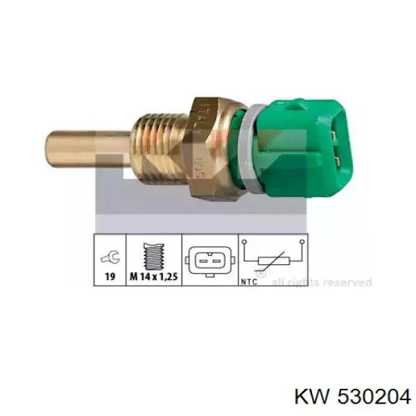 Датчик температуры охлаждающей жидкости 530204 KW