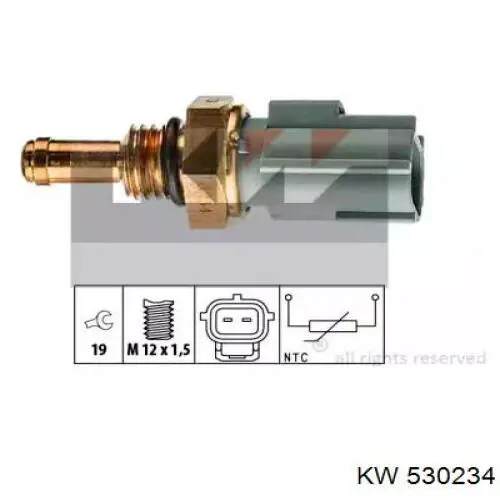 Датчик температуры охлаждающей жидкости 530234 KW