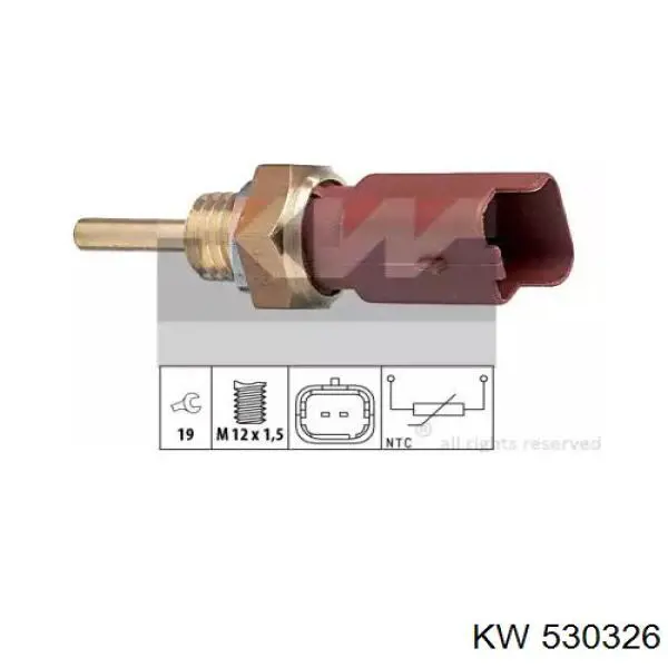 530326 KW датчик температуры охлаждающей жидкости