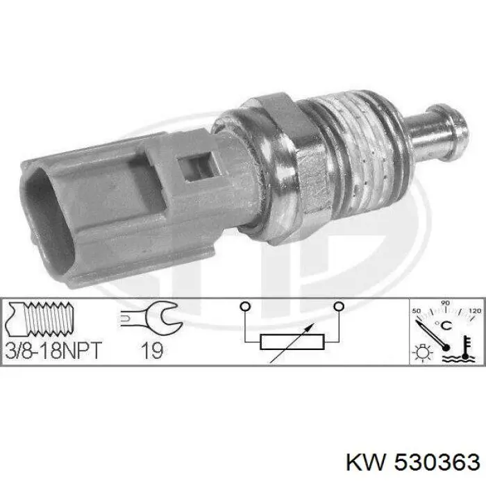 530363 KW sensor de temperatura do fluido de esfriamento