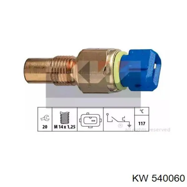 Датчик температуры охлаждающей жидкости 540060 KW