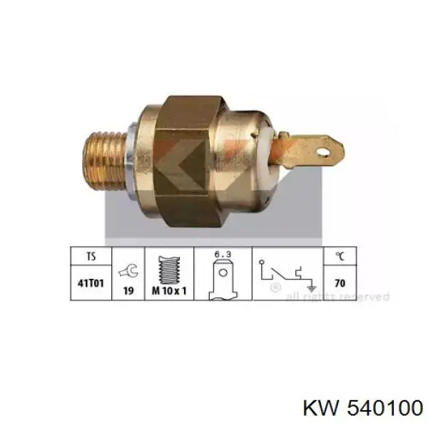 Датчик температуры охлаждающей жидкости 540100 KW