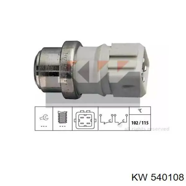 Датчик температуры охлаждающей жидкости 540108 KW