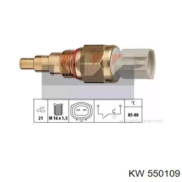 Датчик включения вентилятора радиатора 550109 KW