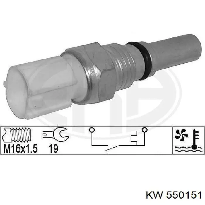 Датчик включения вентилятора радиатора 550151 KW