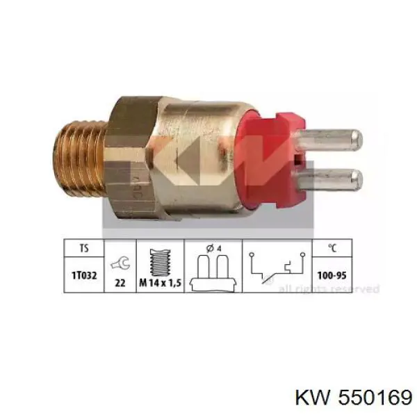 Датчик включения вентилятора радиатора 550169 KW