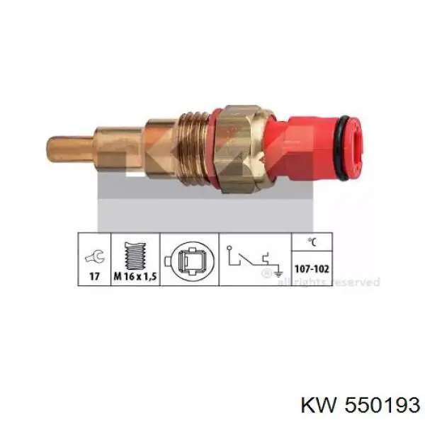 Датчик включения вентилятора радиатора 550193 KW
