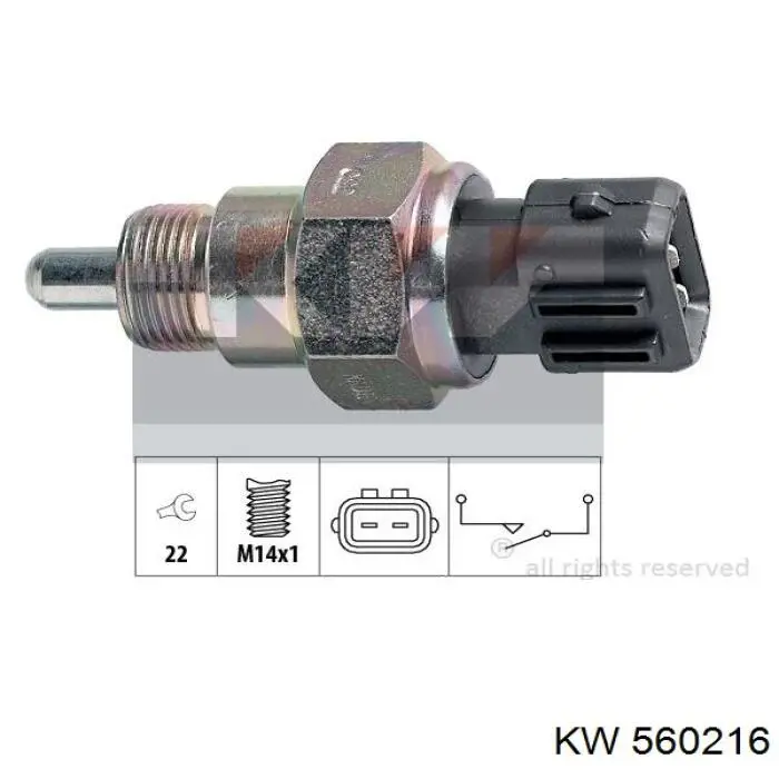 Купить 560216 KW AUTOMOTIVE Датчик света заднего хода