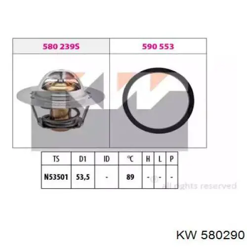 580290 KW AUTOMOTIVE Авто термостат