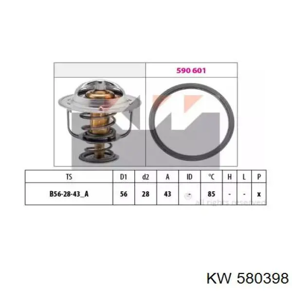 580398 KW AUTOMOTIVE Авто термостат
