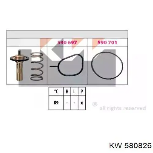 Корпус термостата 580826 KW