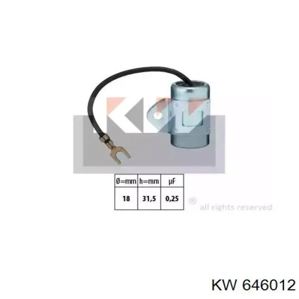 Распределитель зажигания (трамблер) KW 646012