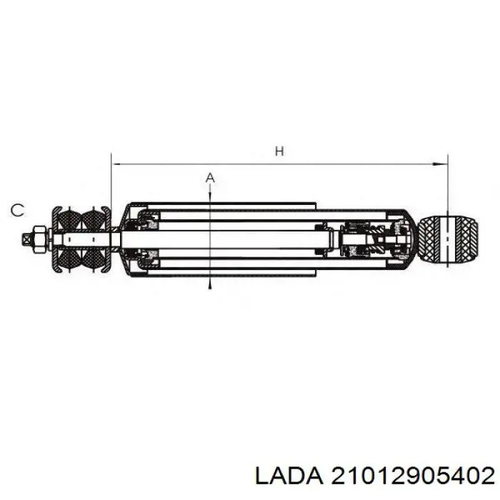 Амортизатор передний 21012905402 Lada
