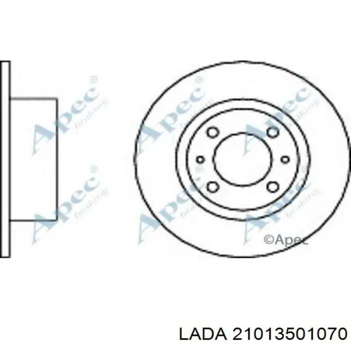 21013501070 Lada Диск тормозной передний