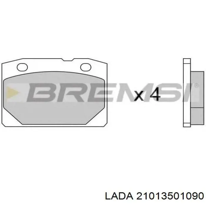 Передние тормозные колодки 21013501090 Lada