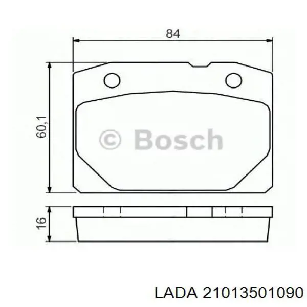 Купить 21013501090 Lada Колодки тормозные