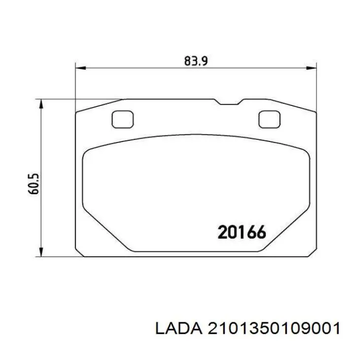 2101-350 109001 Lada колодки тормозные передние дисковые