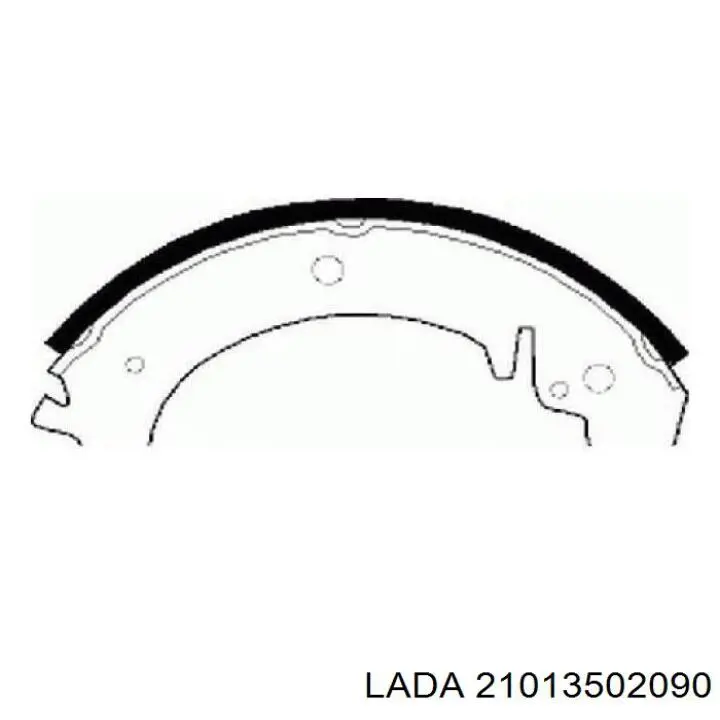 21013502090 Lada Барабанные тормозные колодки
