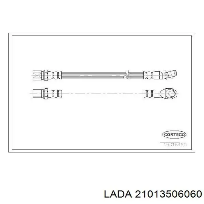 2101-3506060 Lada шланг тормозной передний