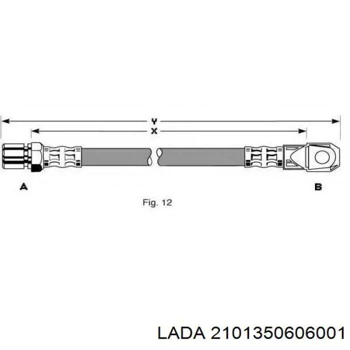 Шланг тормозной передний Lada 2101350606001 цена, от 6.98 USD