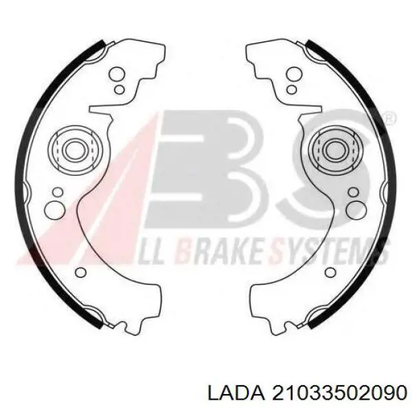 Задние барабанные колодки 21033502090 Lada